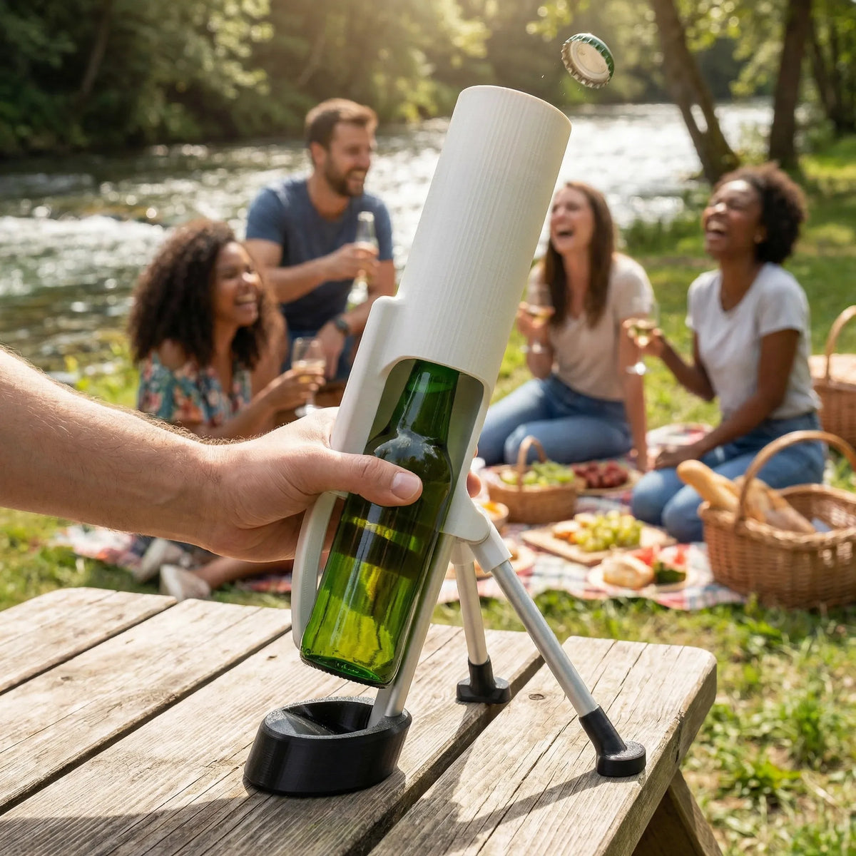 Bottle Opener Automatic One-Touch Hands-Free Design