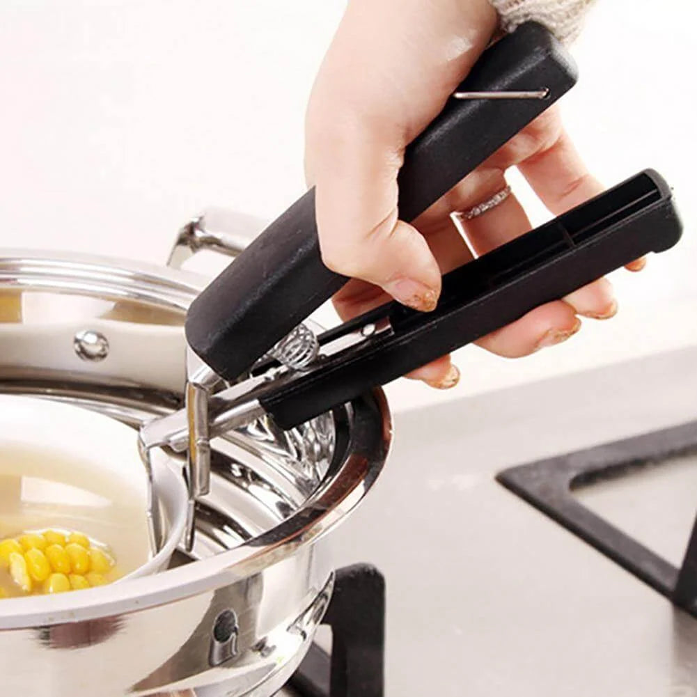 Bowl Holder Clip Stainless Steel Spring Handle