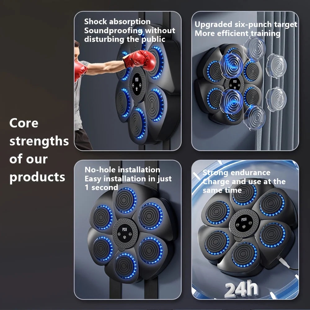 Boxing Target Wall-Mounted LED Scoring Wireless & Rechargeable