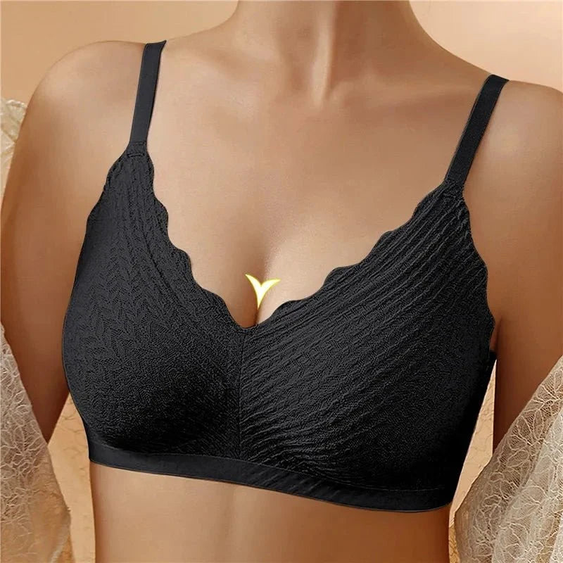 Bralette Wire-Free Seamless Breathable Stretch Fabric Pull-On Design