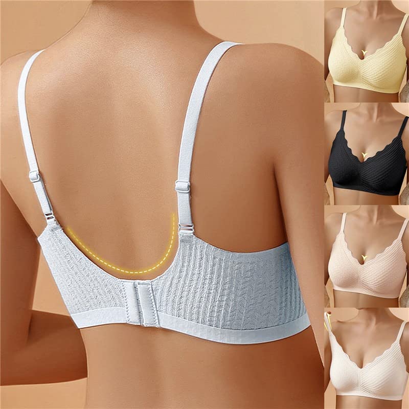 Bralette Wire-Free Seamless Breathable Stretch Fabric Pull-On Design