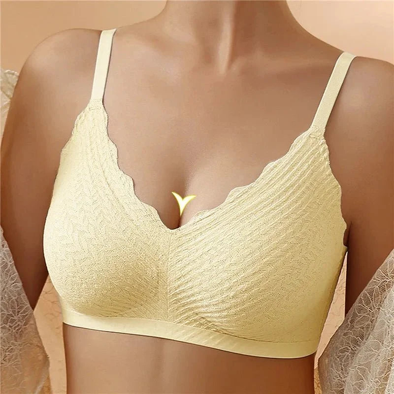 Bralette Wire-Free Seamless Breathable Stretch Fabric Pull-On Design