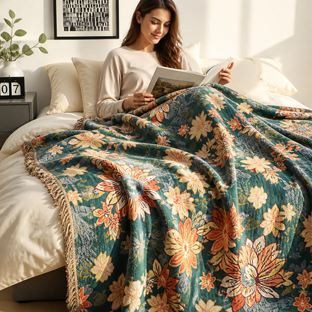 Breathable 100% Cotton Double Gauze Bedspread