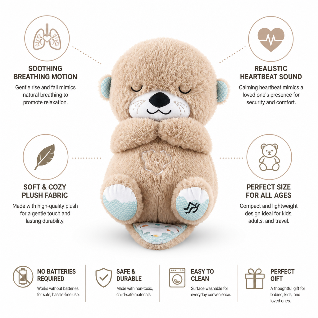Breathing Motion & Heartbeat Plush Toy