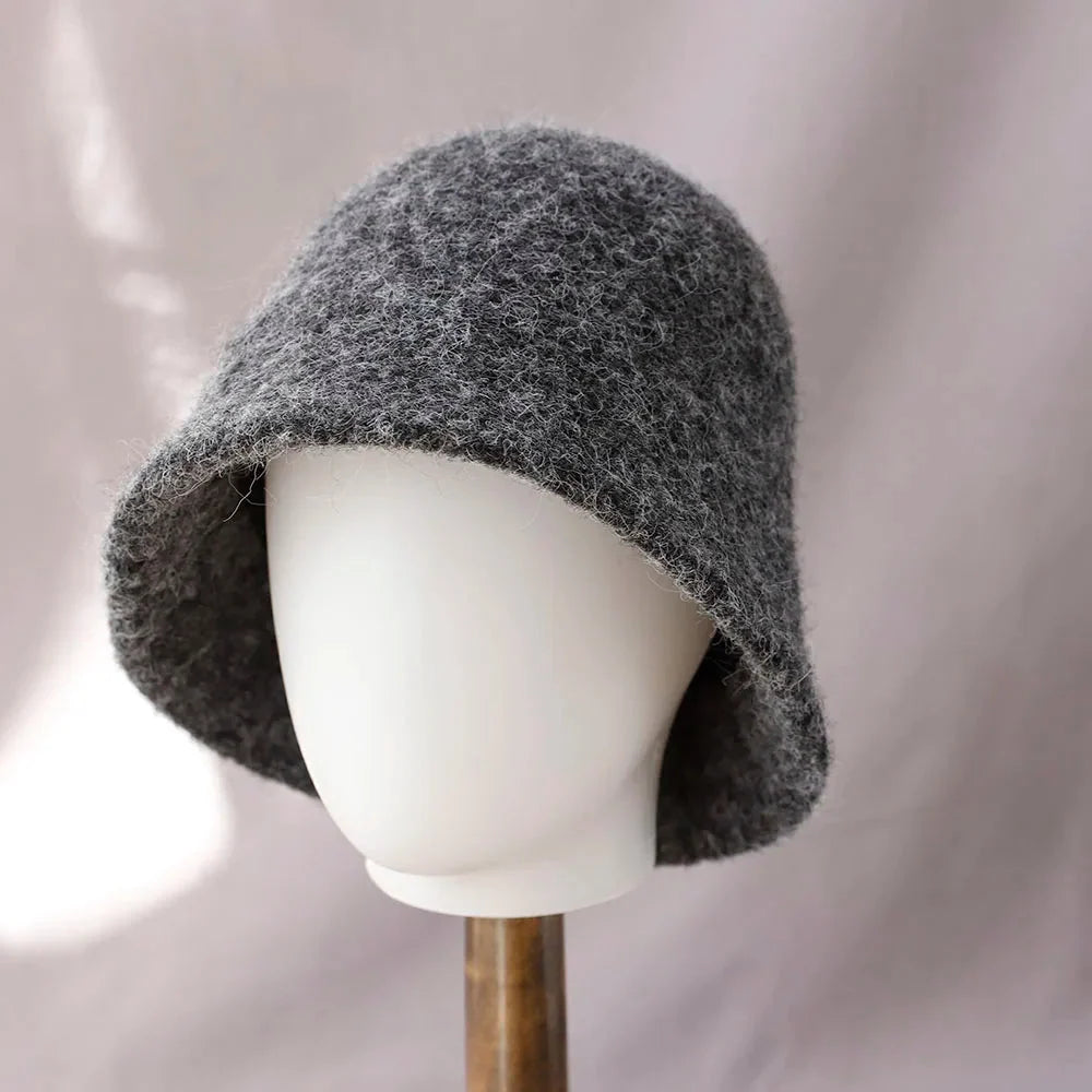 Bucket Hat Wool Foldable Warm Lightweight Comfortably Fits All Sizes