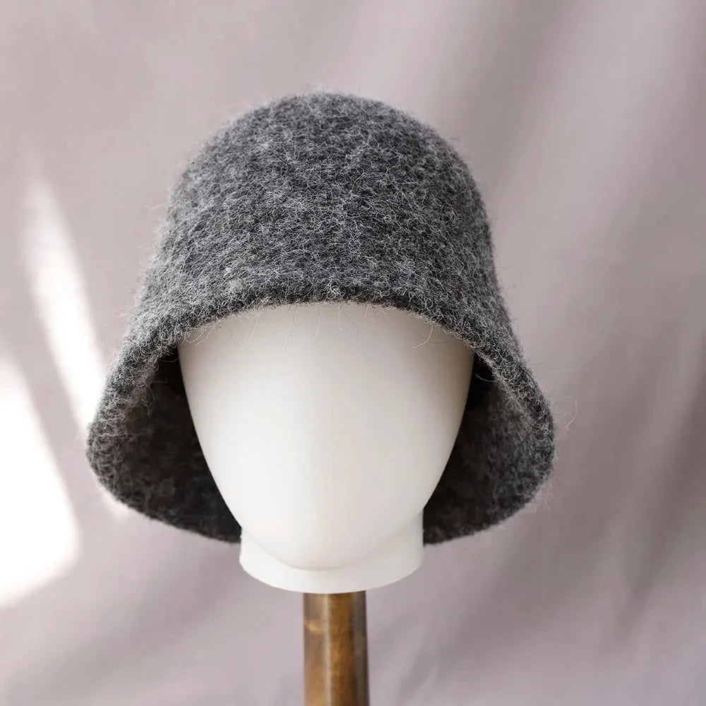 Bucket Hat Wool Foldable Warm Lightweight Comfortably Fits All Sizes