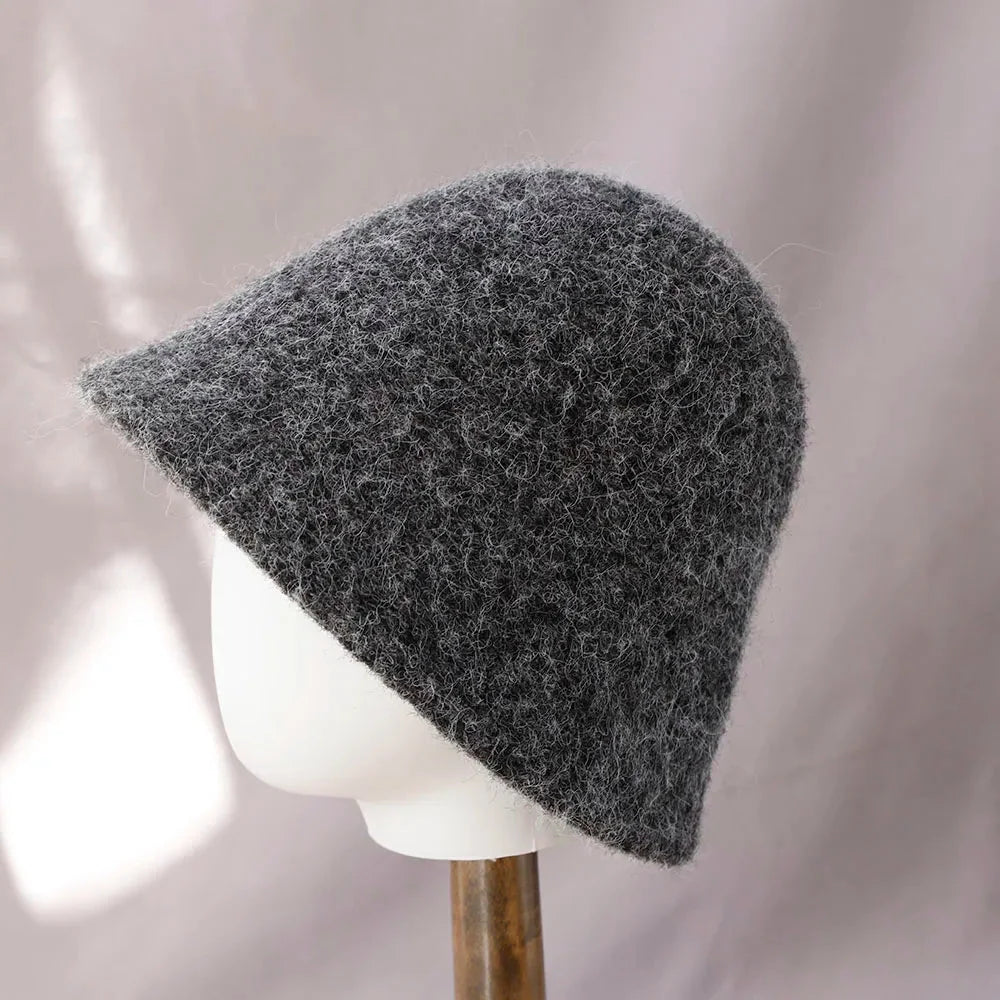 Bucket Hat Wool Foldable Warm Lightweight Comfortably Fits All Sizes