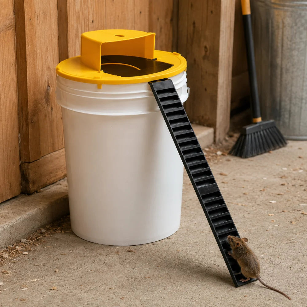 Bucket Mouse Trap Self-Resetting Live Catch