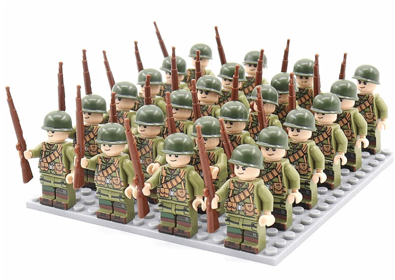 Building Block Figure Set Historical Military 21-Piece With Accessories