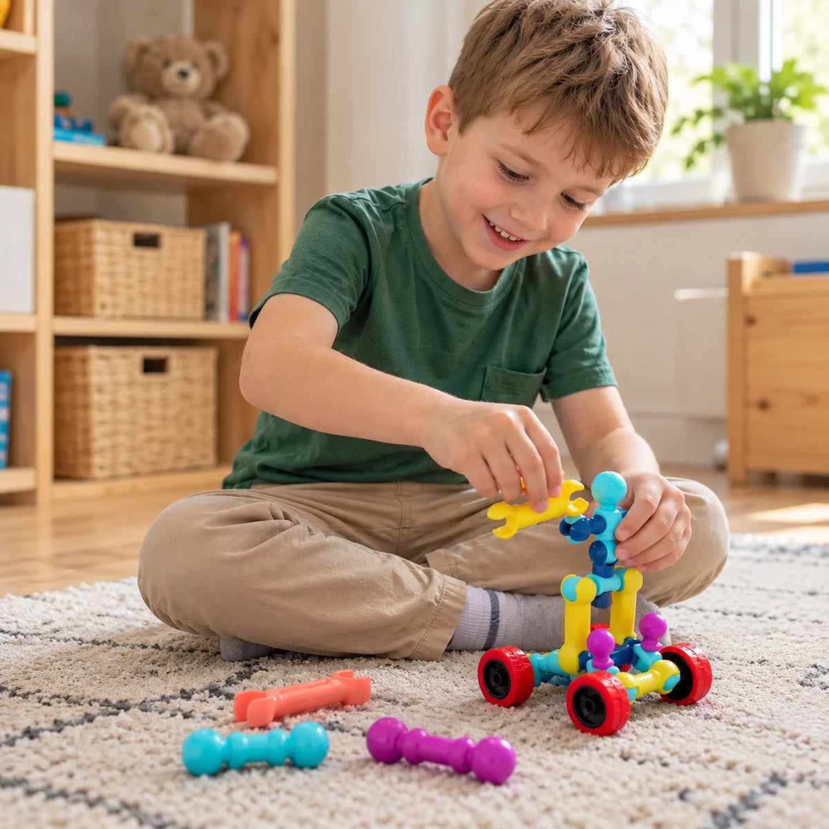 Building Block Set Skeleton Design Movable Joints