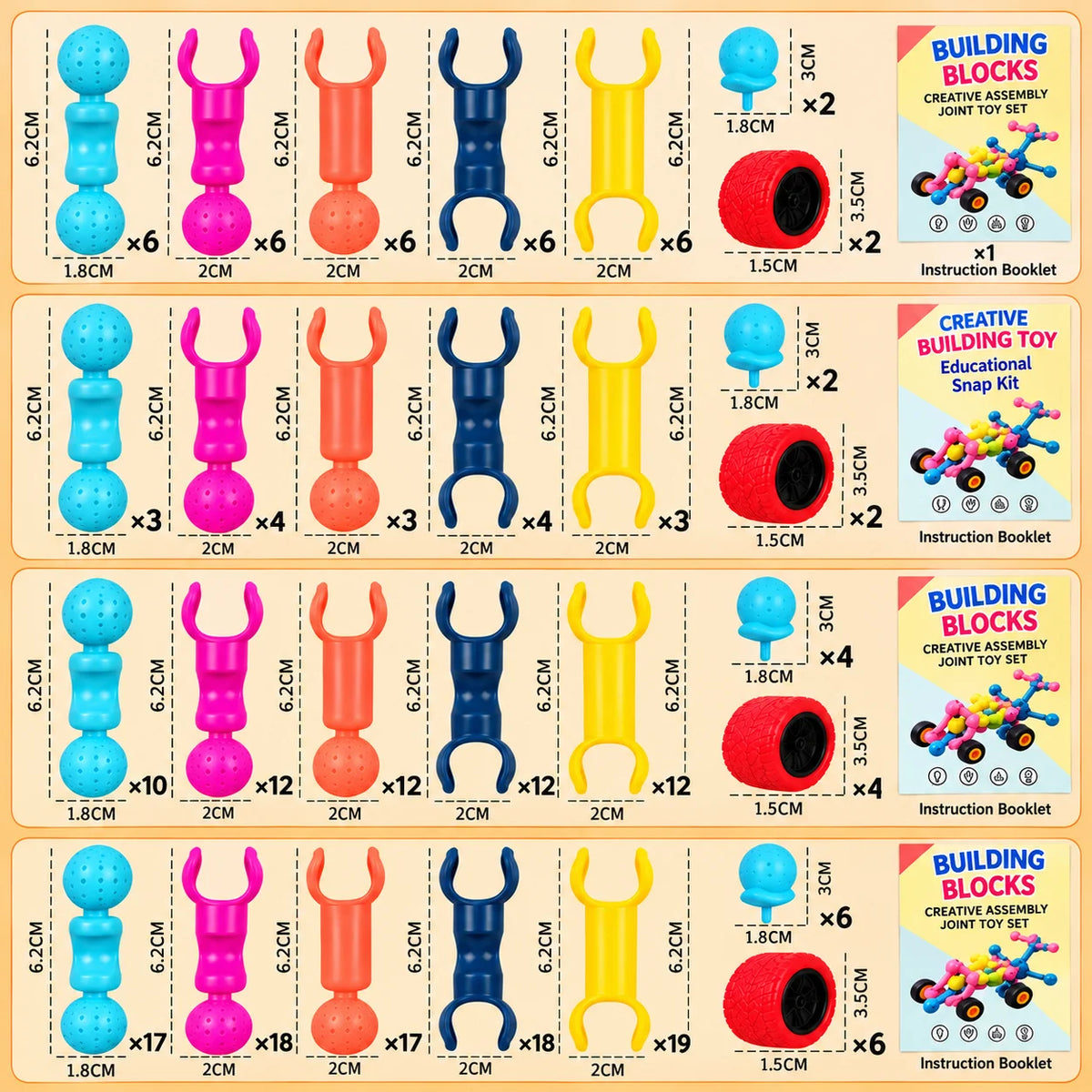 Building Block Set Skeleton Design Movable Joints