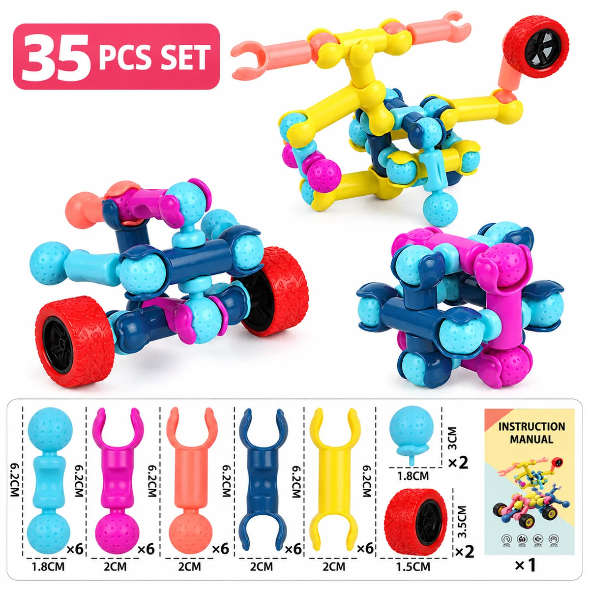 Building Block Set Skeleton Design Movable Joints