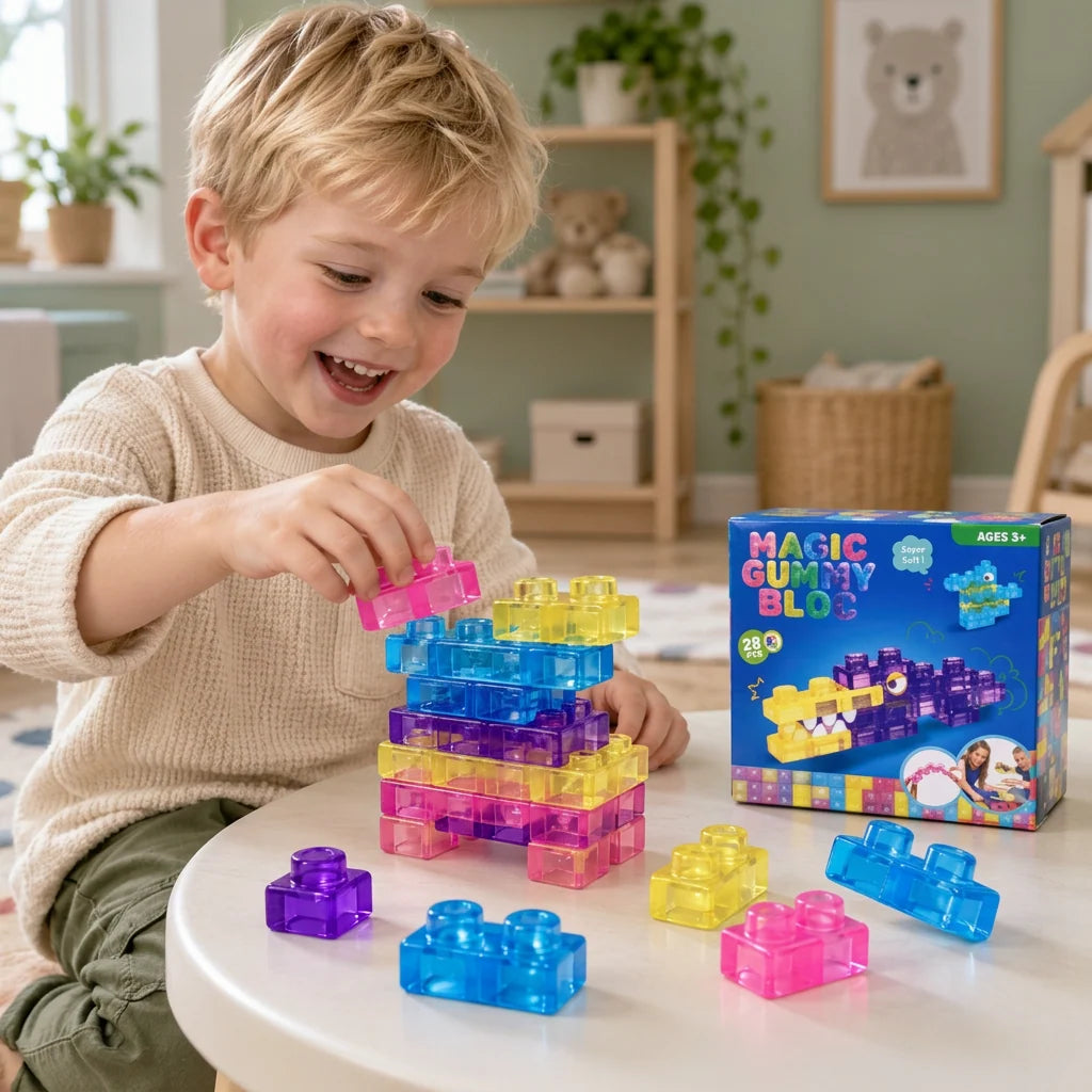 Building Blocks for Kids Soft Squishy Colorful Pieces