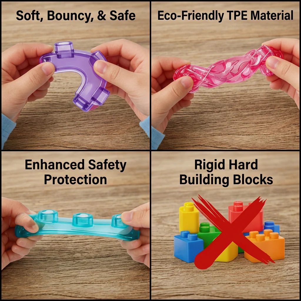 Building Blocks for Kids Soft Squishy Colorful Pieces