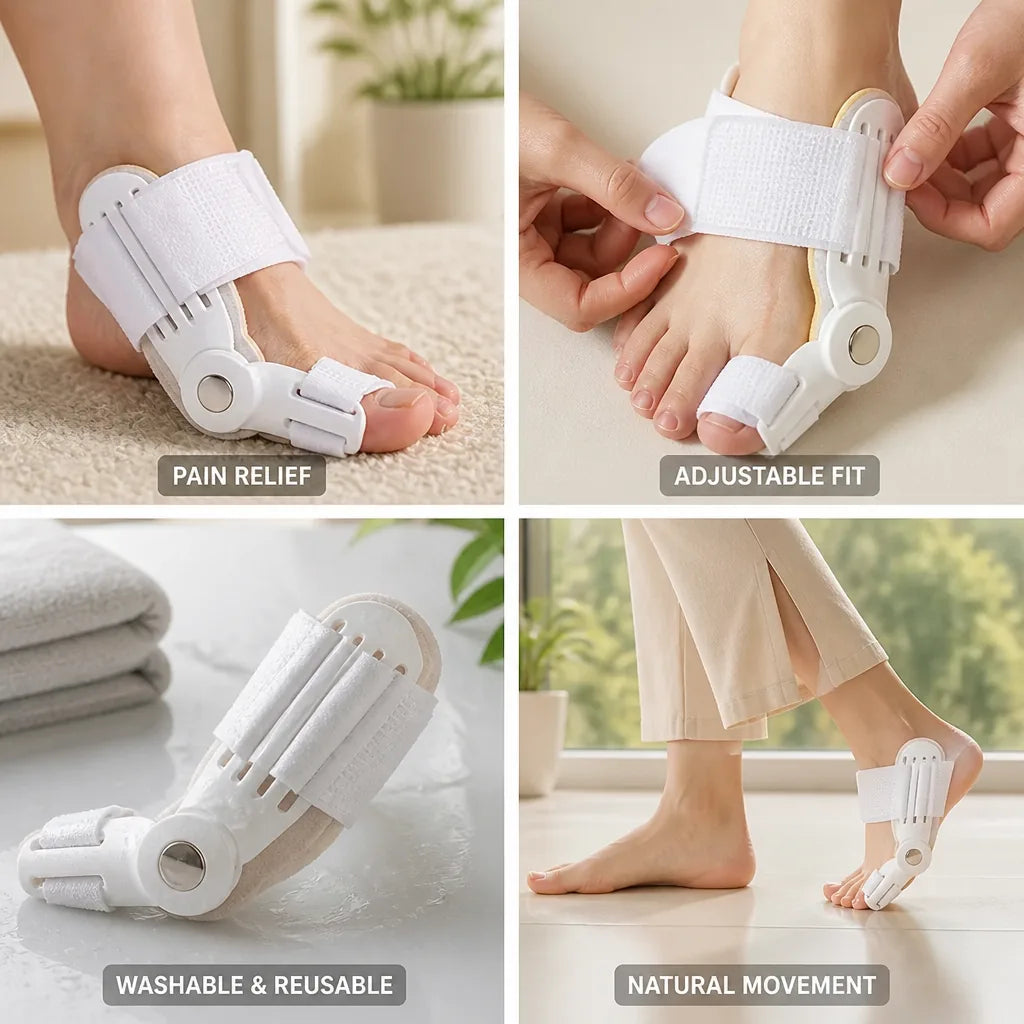 Bunion Corrector Adjustable Medically Tested ABS Set of 2