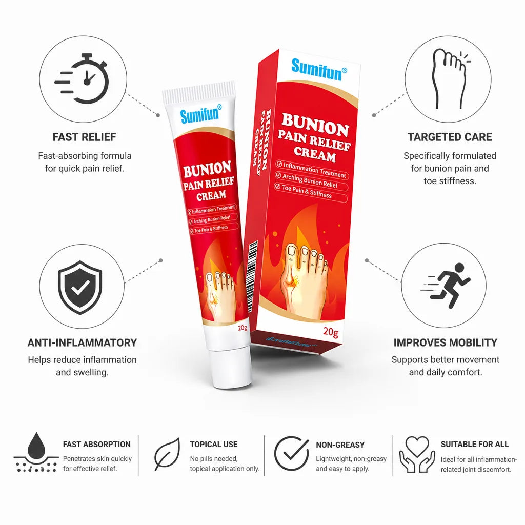 Bunion Relief Cream Fast-Absorbing Topical Set of 2