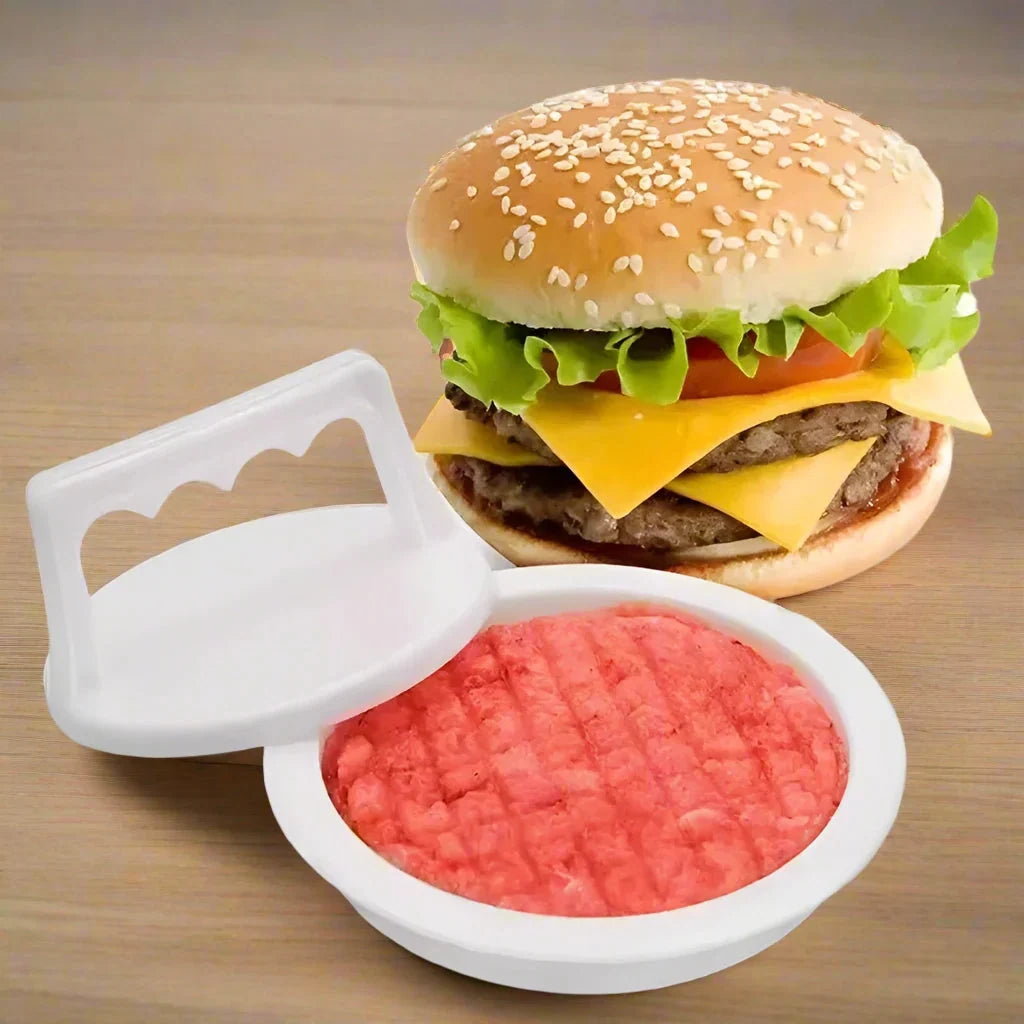 Burger Patty Press Four-Pattie Capacity Dishwasher-Safe Plastic