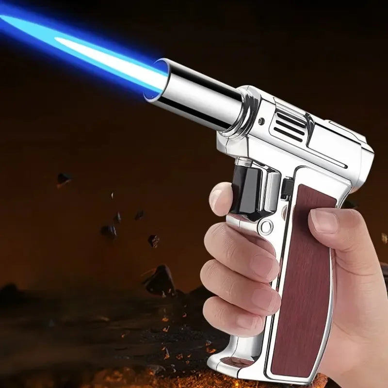 Butane Torch Lighter Windproof Turbo Flame Metal Body