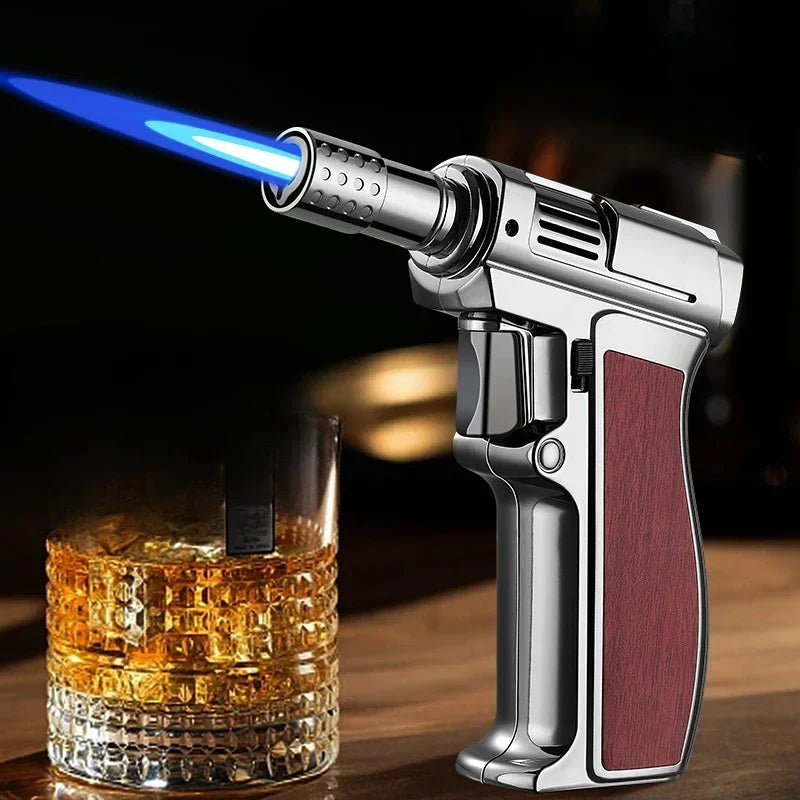 Butane Torch Lighter Windproof Turbo Flame Metal Body