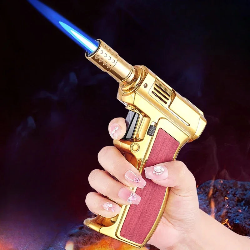 Butane Torch Lighter Windproof Turbo Flame Metal Body