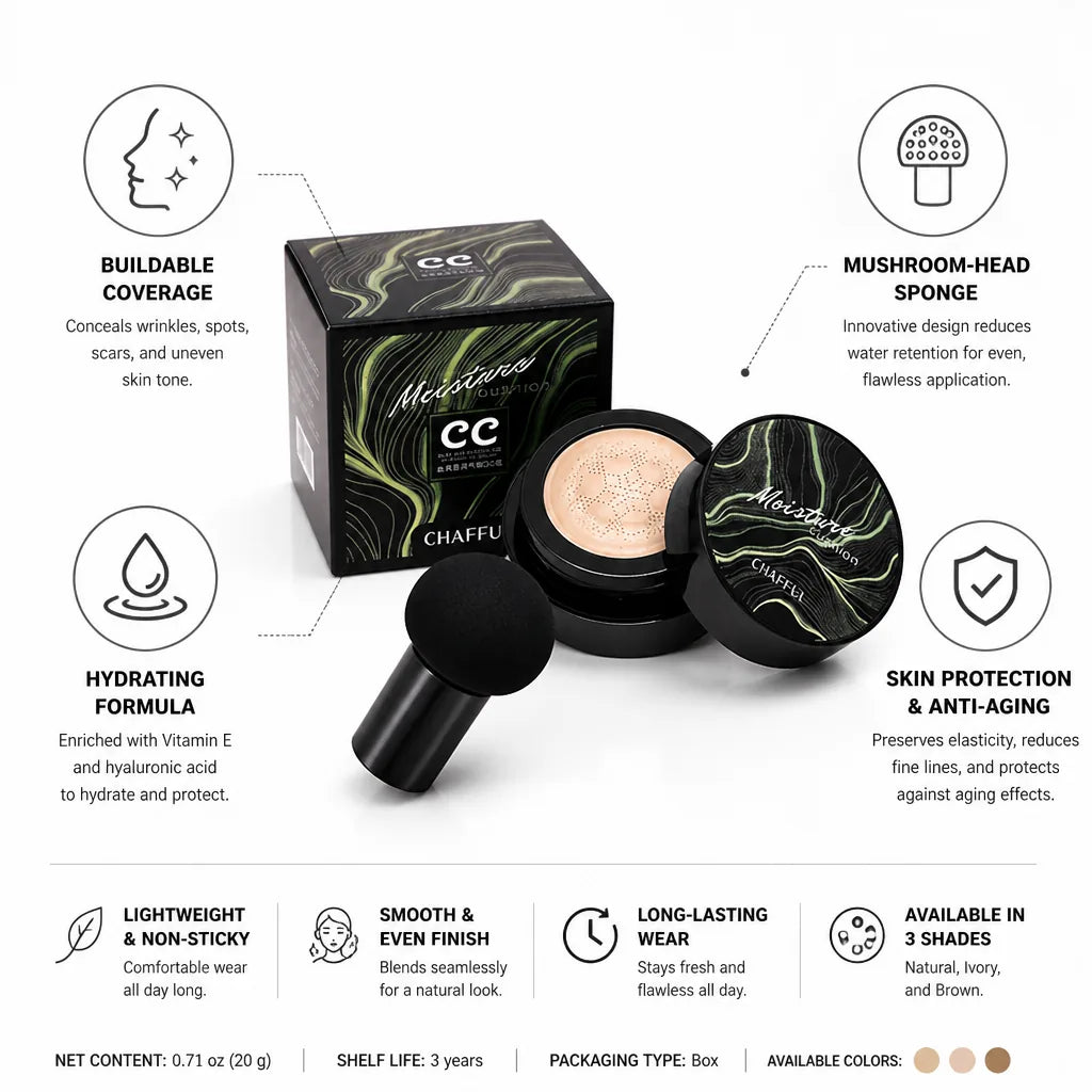CC Cream Air-Cushion Mushroom-Head Buildable Coverage