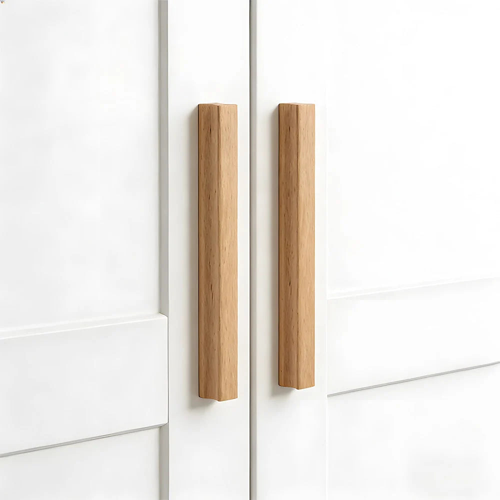 Cabinet Pulls Solid Wood Ergonomic Grip Multiple Sizes