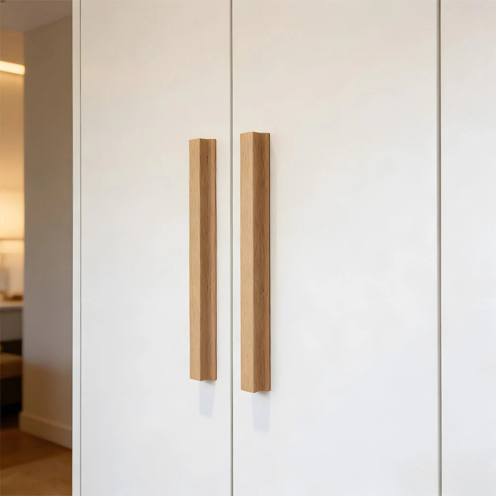 Cabinet Pulls Solid Wood Ergonomic Grip Multiple Sizes