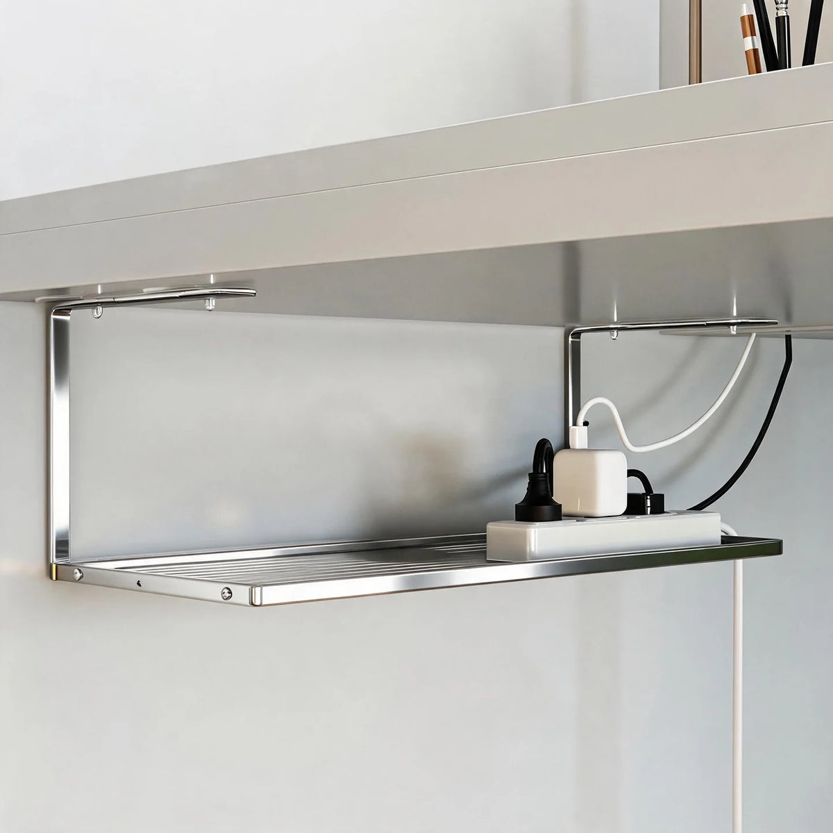 Cable Management Tray Adjustable Clamp-On No-Drill