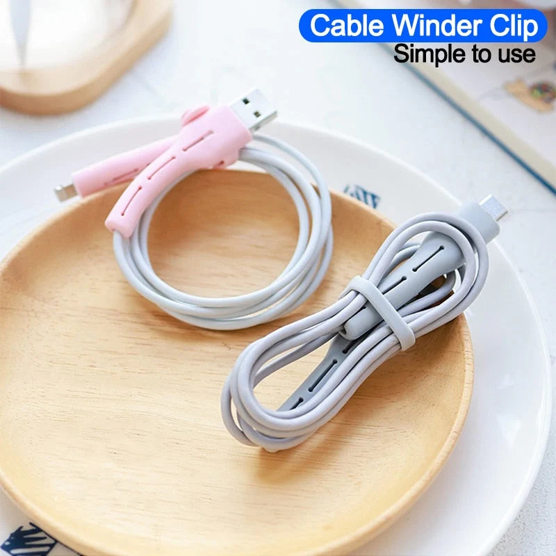 Cable Organizer Clip Soft Silicone Tangle-Free Cord Storage