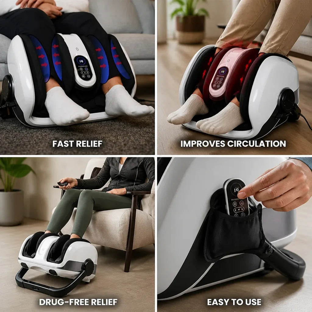 Calf & Leg Massager Electric Pulse Therapy Adjustable Wrap