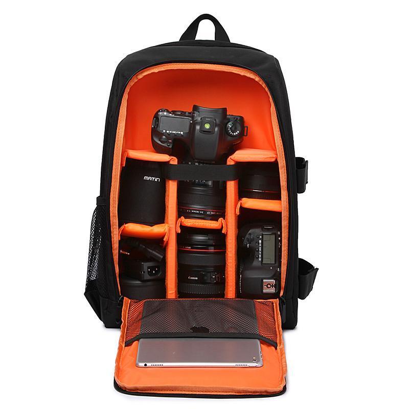 Camera Backpack Compact Adjustable Padded Dividers & Double Zippers