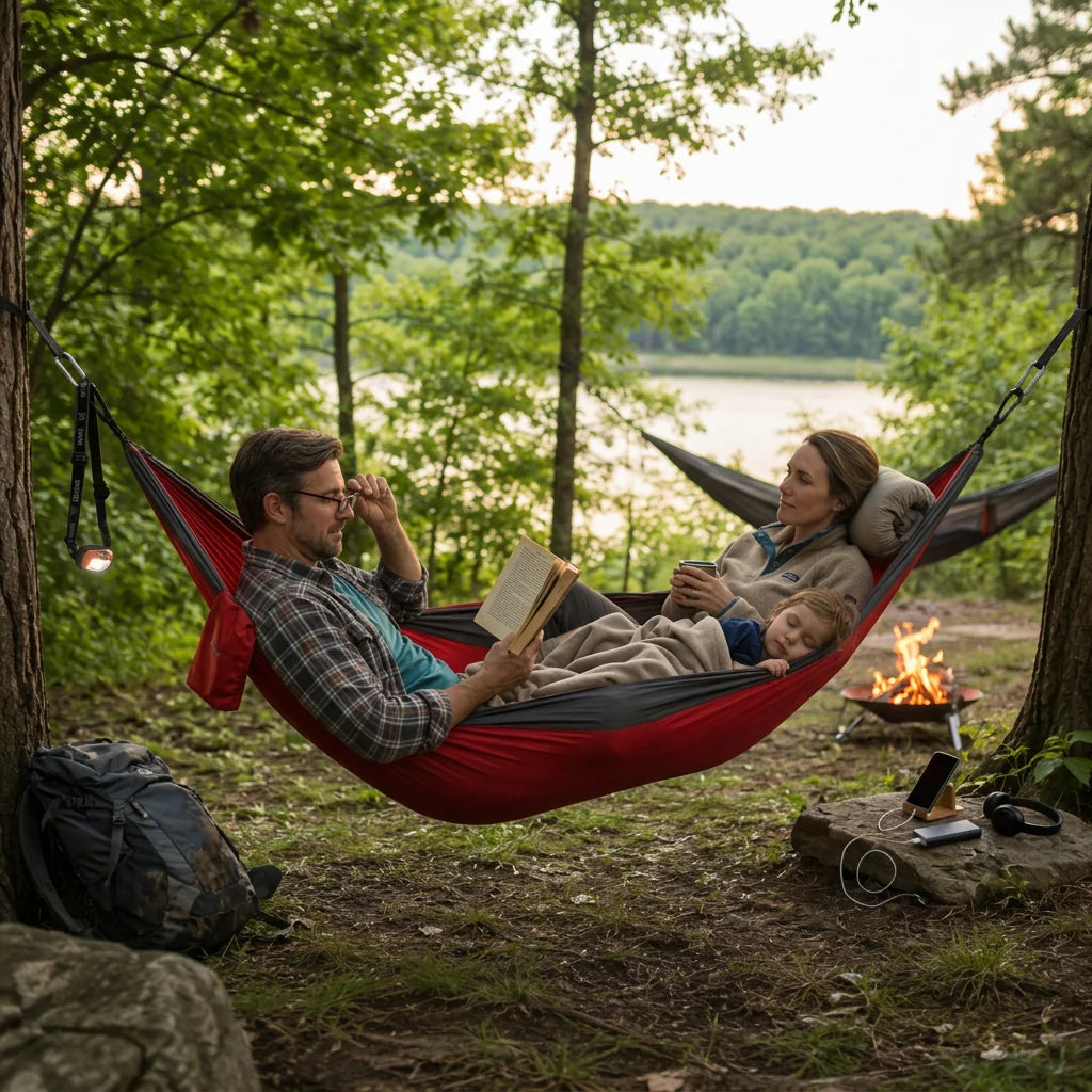 Camping Hammock Packable Parachute Nylon Quick-Dry