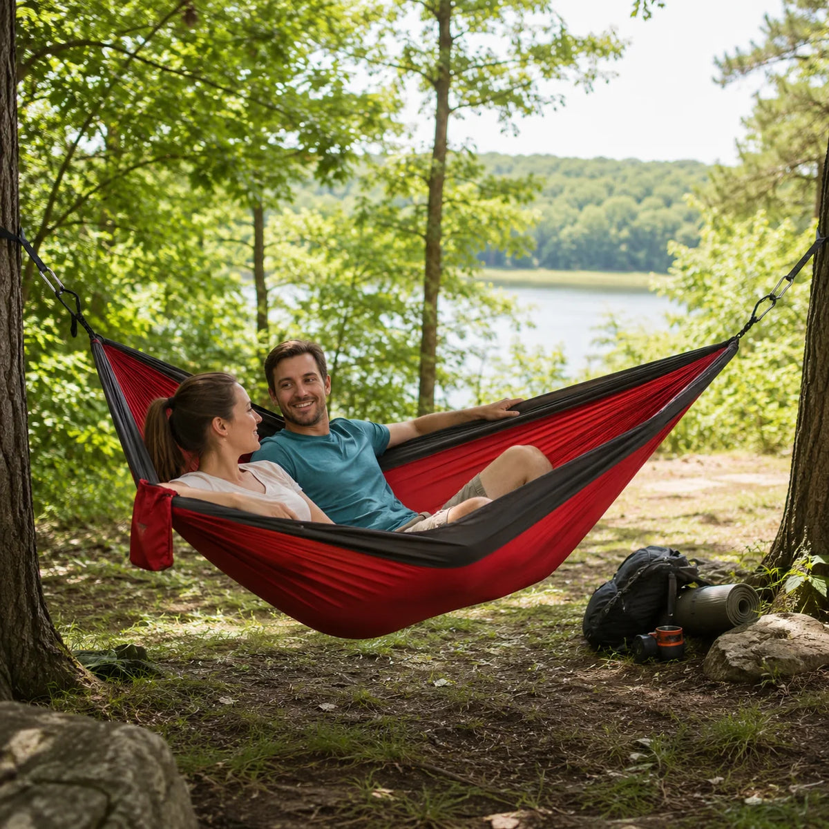 Camping Hammock Packable Parachute Nylon Quick-Dry