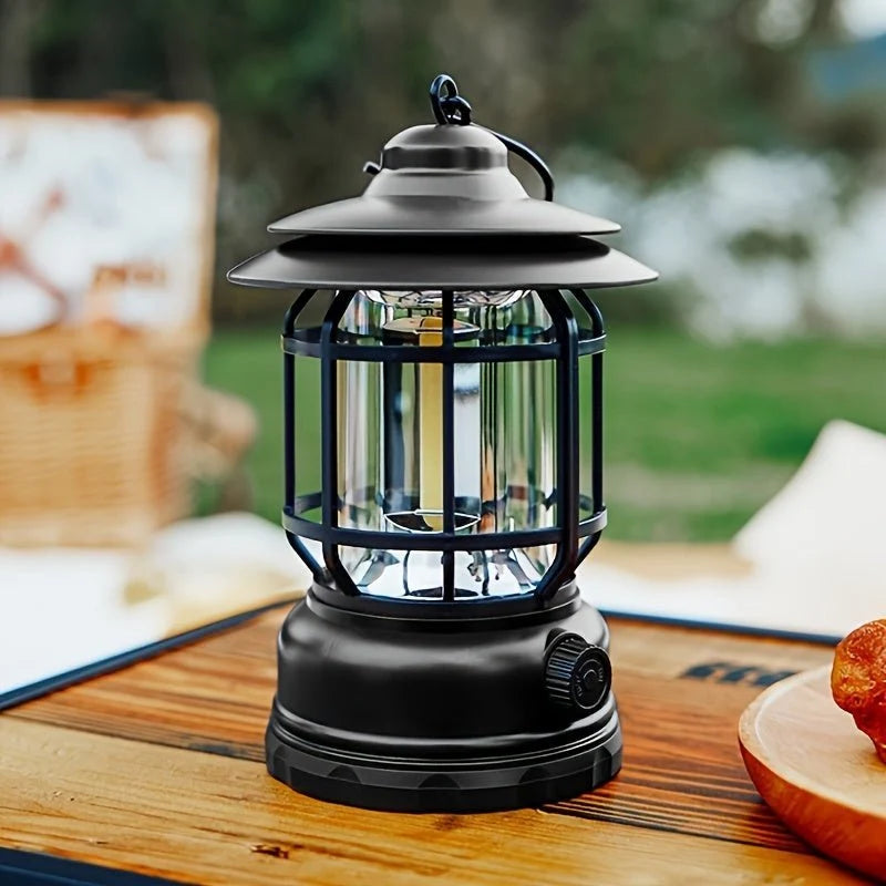 Camping Lantern Rechargeable Touch & Rotary Dial 6-Hour Runtime