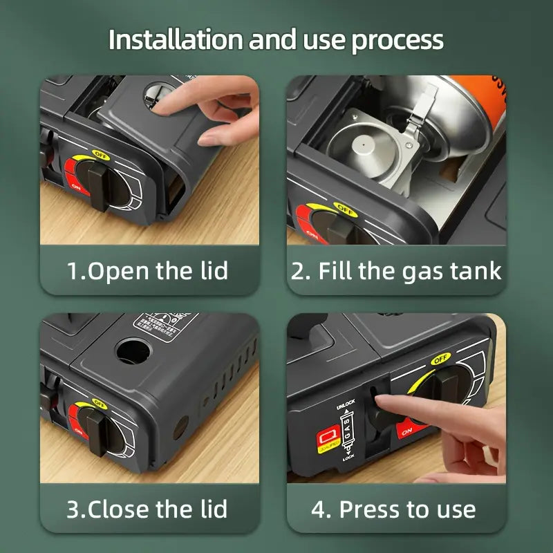 Camping Stove Butane Piezo Ignition Compact
