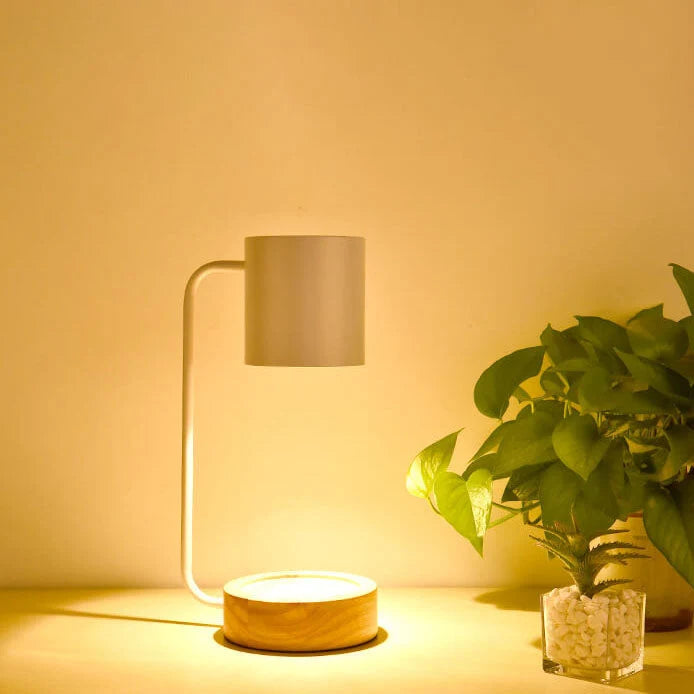 Candle Warmer Lamp Solid Wood Flameless Dimmable Timer