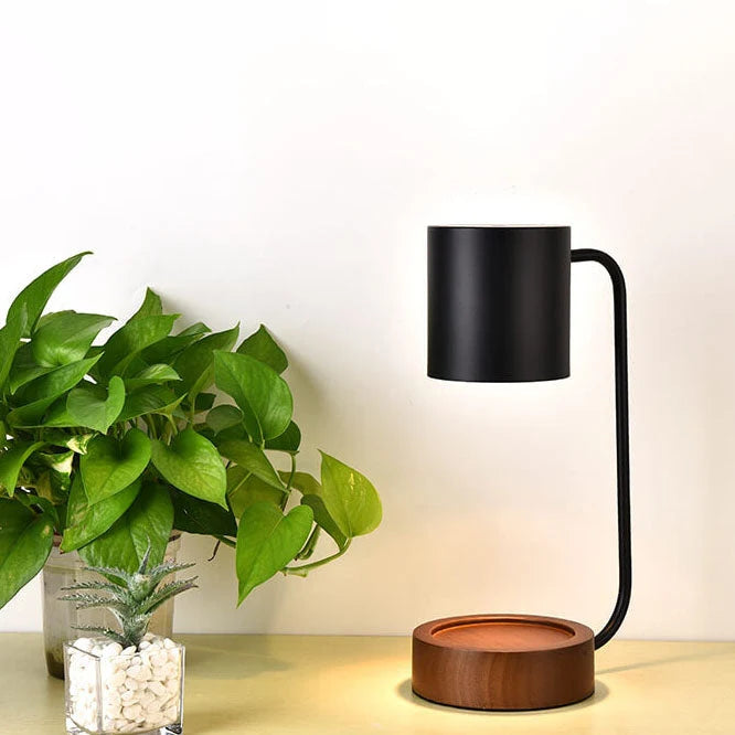 Candle Warmer Lamp Solid Wood Flameless Dimmable Timer