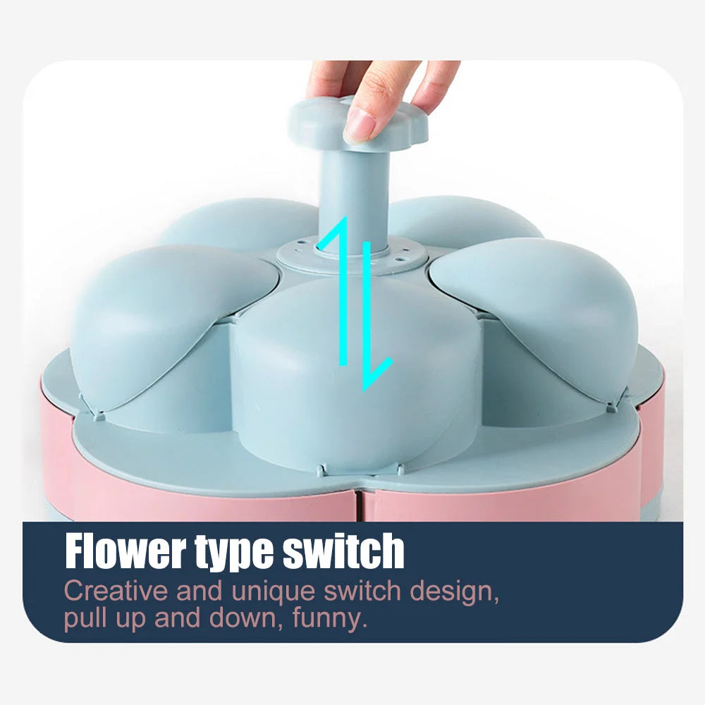 Candy Storage Tray Two-Tier Rotating Divided Compartments
