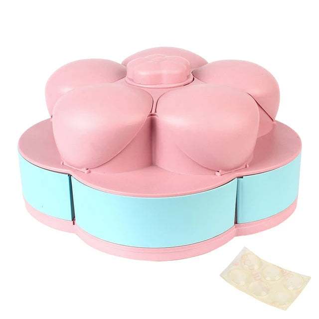 Candy Storage Tray Two-Tier Rotating Divided Compartments