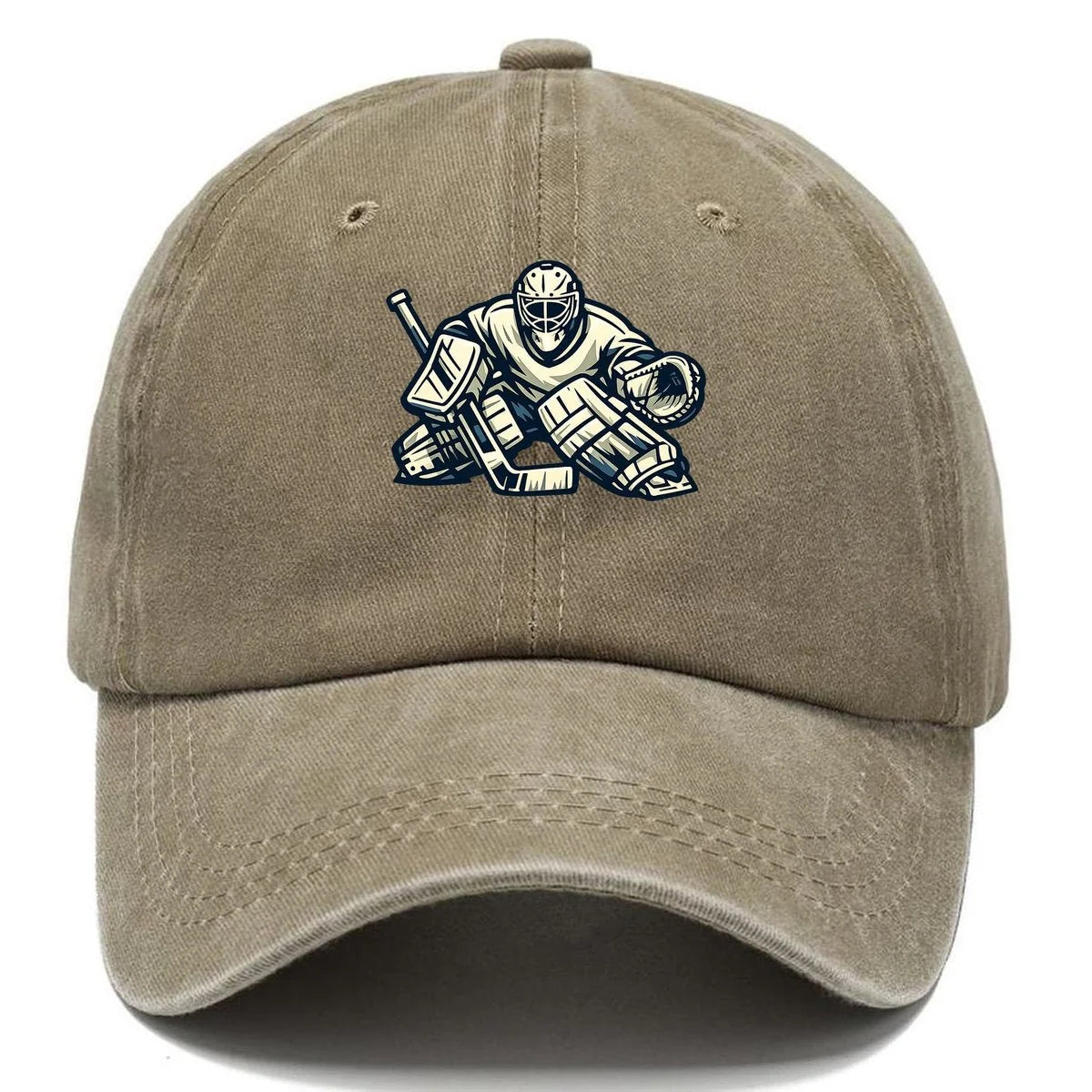 Cap Hockey Goalie Print Curved Brim Adjustable Strap