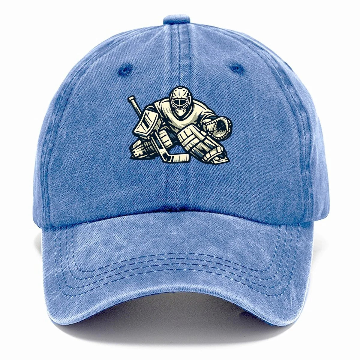 Cap Hockey Goalie Print Curved Brim Adjustable Strap