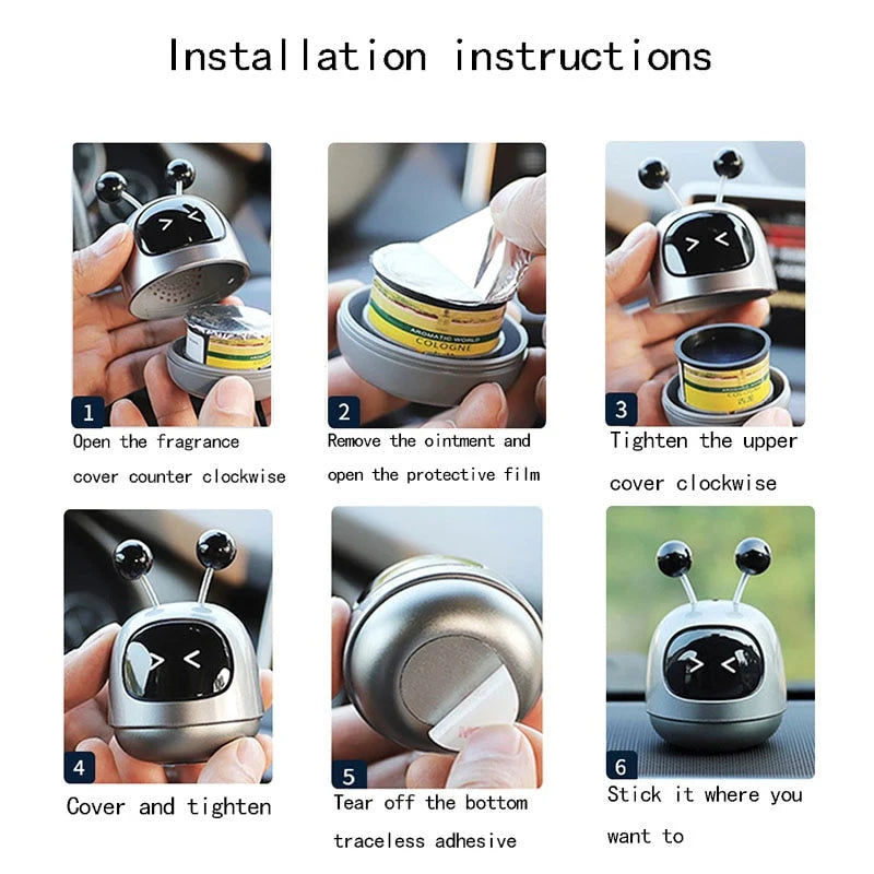 Car Air Freshener Cartoon Design Scent Tablet Included