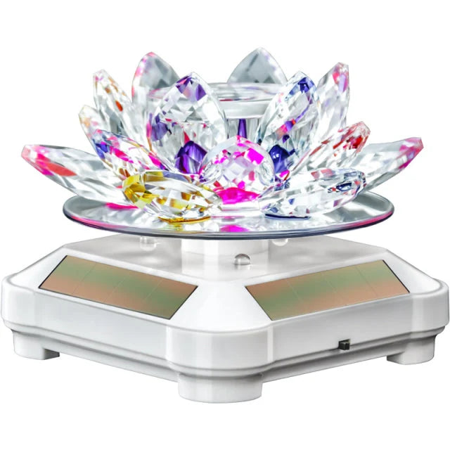Car Air Freshener Solar-Powered Crystal Lotus Diffuser