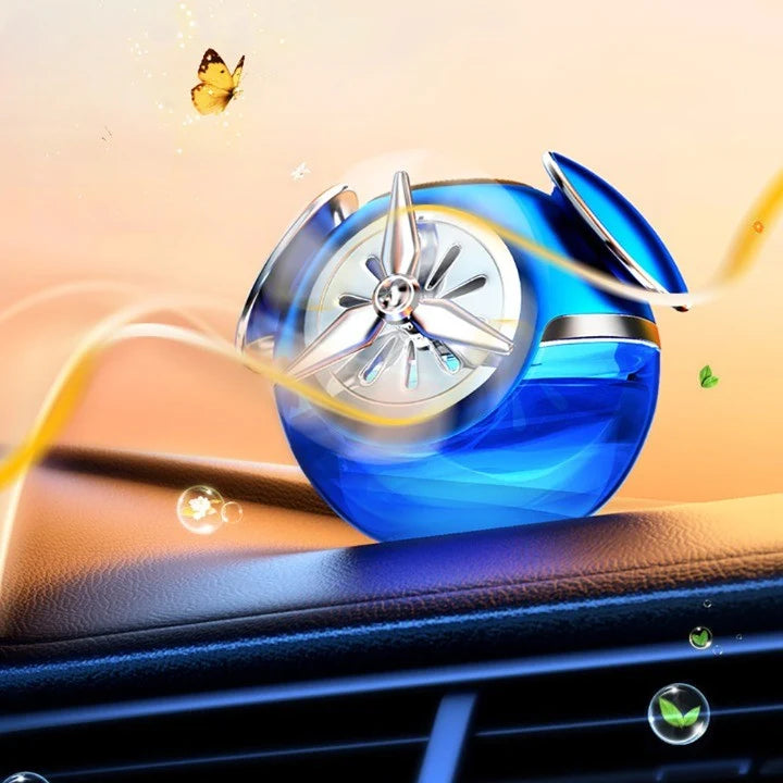 Car Air Freshener Solar-Powered Rotating Design
