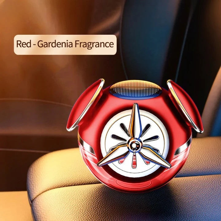 Car Air Freshener Solar-Powered Rotating Design