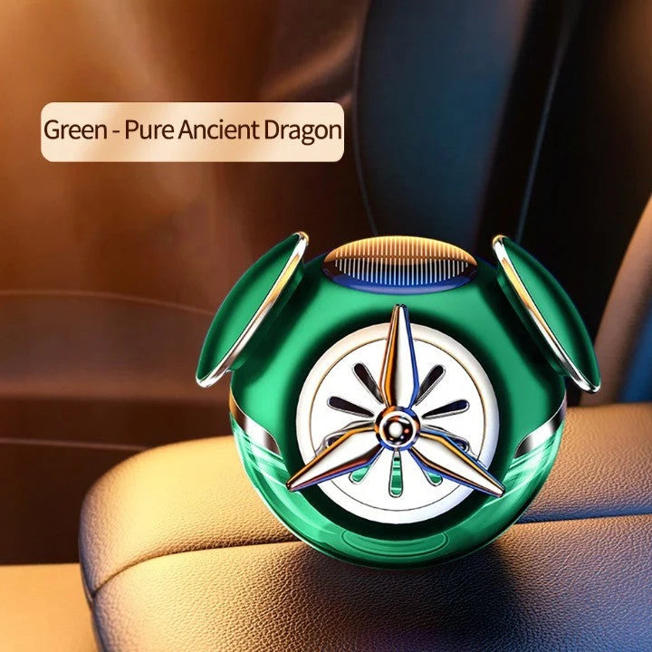 Car Air Freshener Solar-Powered Rotating Design