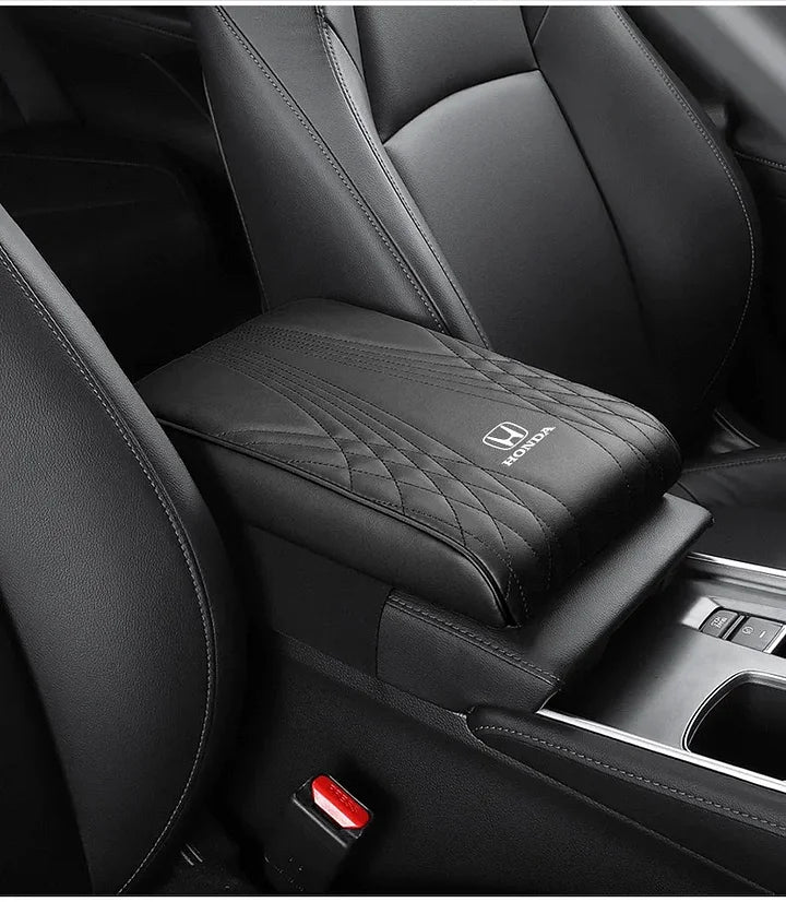 Car Armrest Cover Memory Foam Water-Resistant Faux Leather