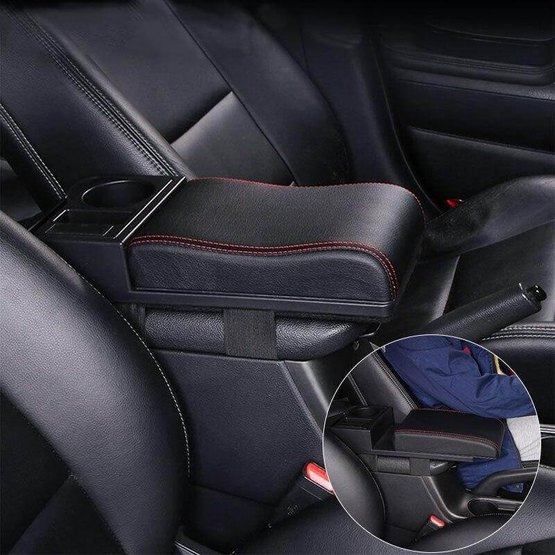 Car Armrest Organizer Dual USB Charging Side Pockets