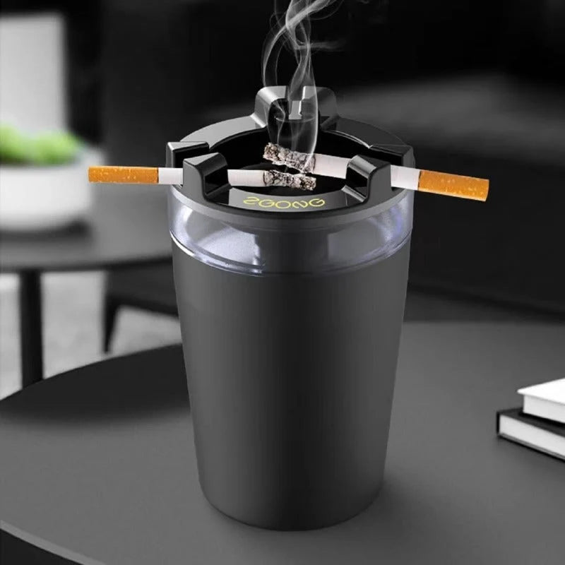 Car Ashtray One-Touch Water Extinguisher Odorless 50-Butt Capacity
