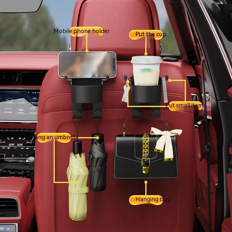 Car Back Seat Organizer Cup & Device Holder ABS